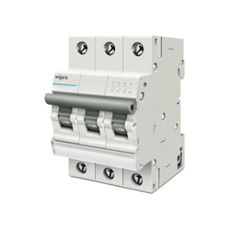 Wipro 10A TPC Curve Three Pole 10 A C Curve MCB_0