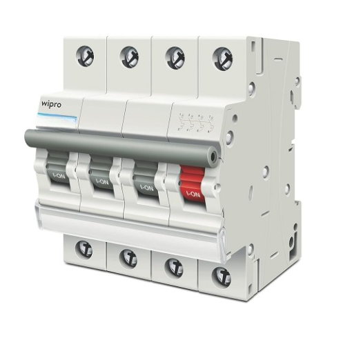 Wipro 40A TPN C Curve Three Pole with Neutral 40 A C Curve MCB_0
