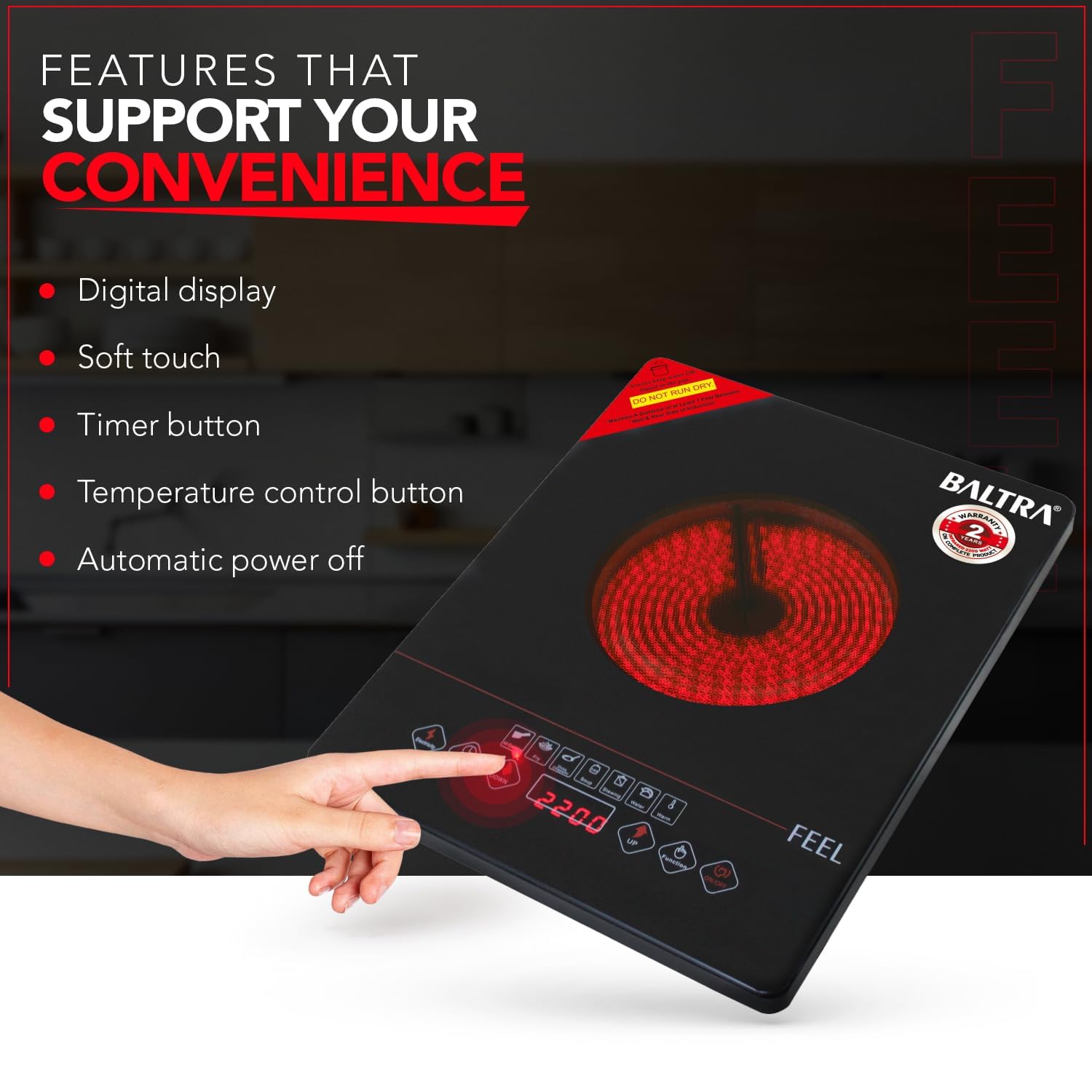Baltra Feel BIC-114 2200 W Induction Cooktop_3