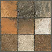 Vicon Punch 400 x 400 mm CAJA BROWN Matt Ceramic Tile_0