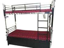 Mild Steel Bunk Twin Bed 74 x 30 inch Black_0