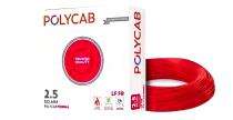 Polycab 2.5 sqmm LF FR Electric Wire Red 90 m_0