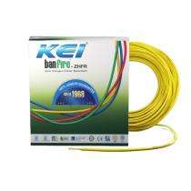 KEI 1 sqmm banFire ZHFR Electric Wire Yellow 90 m_0