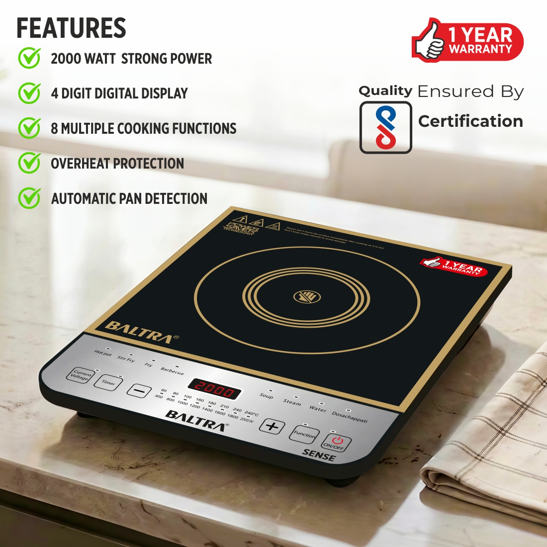 BALTRA Sense BIC-143 2000 W Induction Cooktop_4