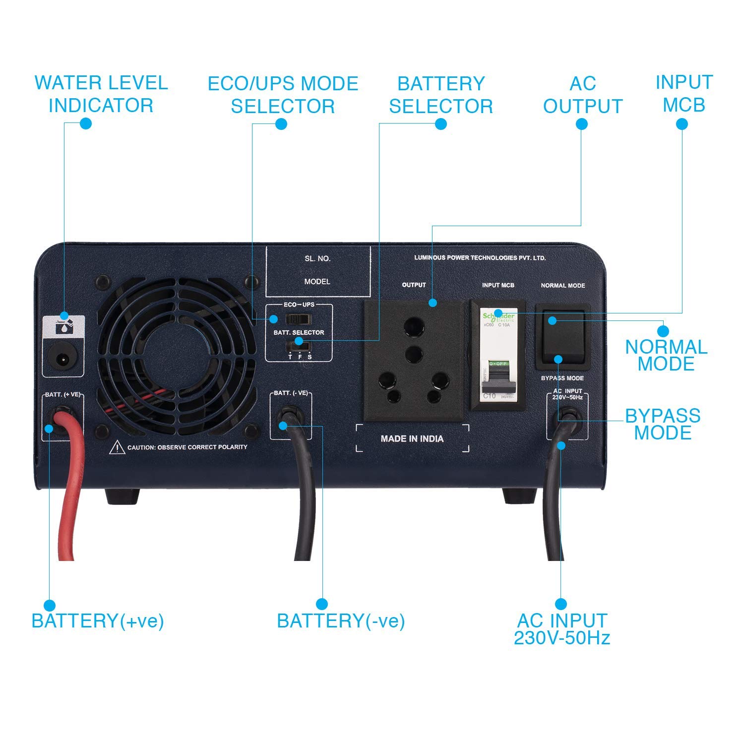 LUMINOUS Zolt 1700 1260 W 1500 VA Sine Wave Inverter_2