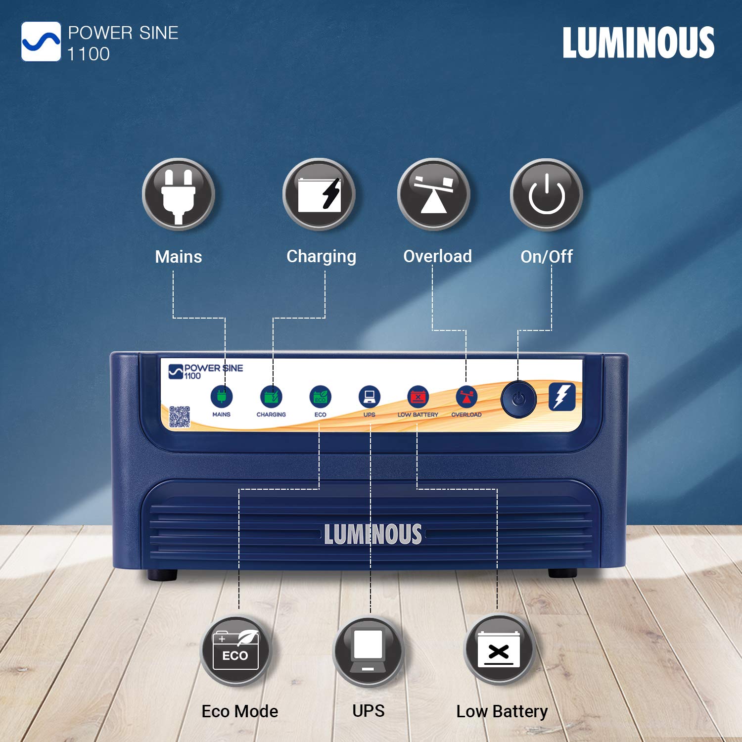 LUMINOUS Power Sine 1100 756 W 900 VA Sine Wave Inverter_1
