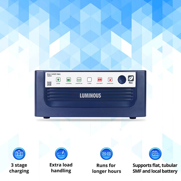 LUMINOUS Eco Watt Neo 1250 924 W 1100 VA Intelligent Square Wave Inverter_1