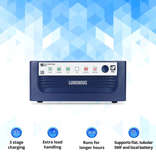 LUMINOUS Eco Watt Neo 700 504 W 600 VA Intelligent Square Wave Inverter_1