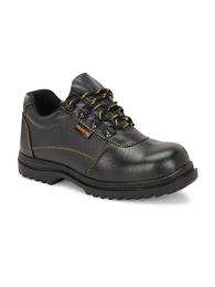 CG Leather Alloy Steel Toe Safety Shoes Black_0