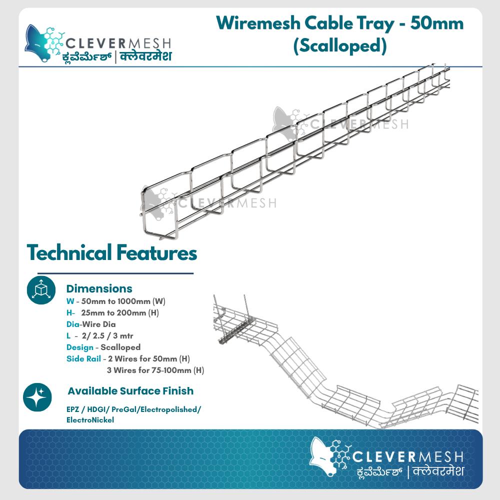 Clevermesh Stainless Steel Wire Mesh Cable Tray_2