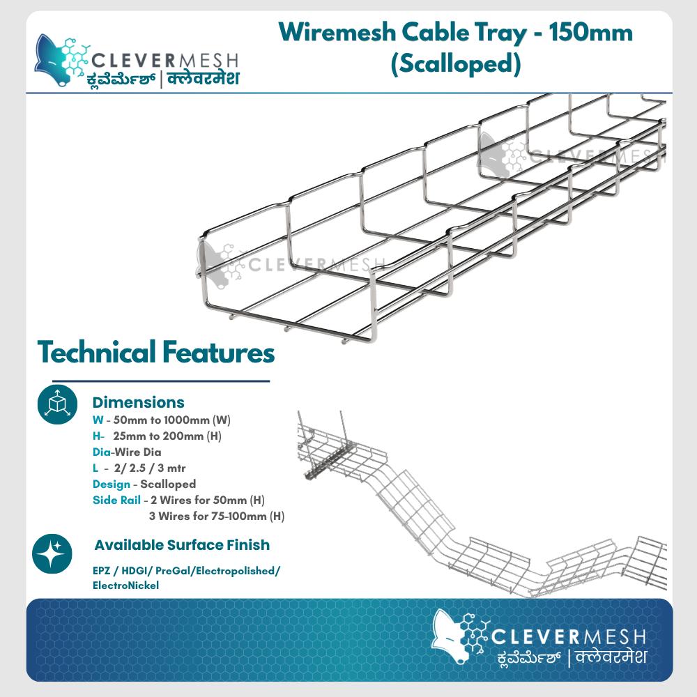 Clevermesh Stainless Steel Wire Mesh Cable Tray_1