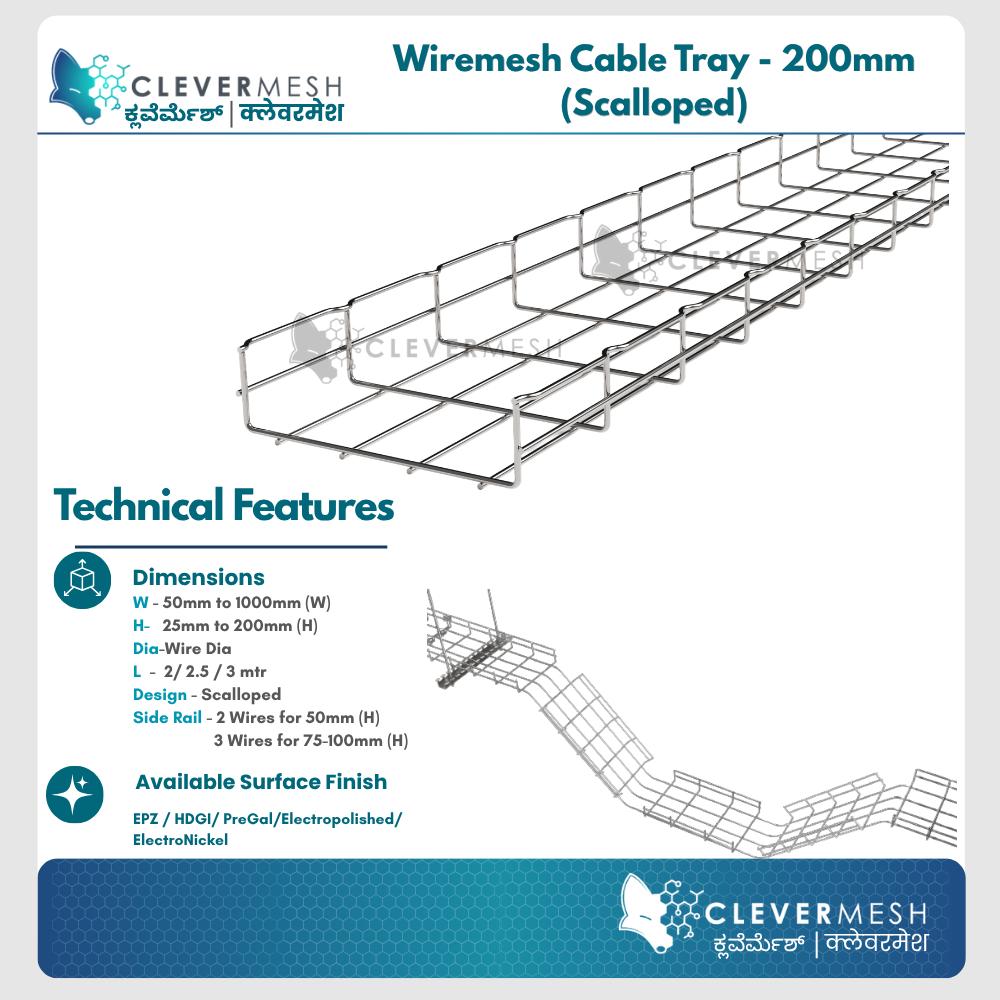 Clevermesh Stainless Steel Wire Mesh Cable Tray_2