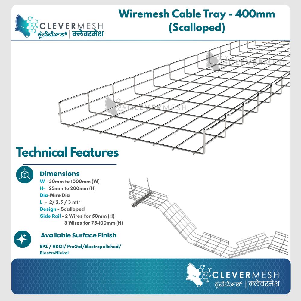 Clevermesh Stainless Steel Wire Mesh Cable Tray_1