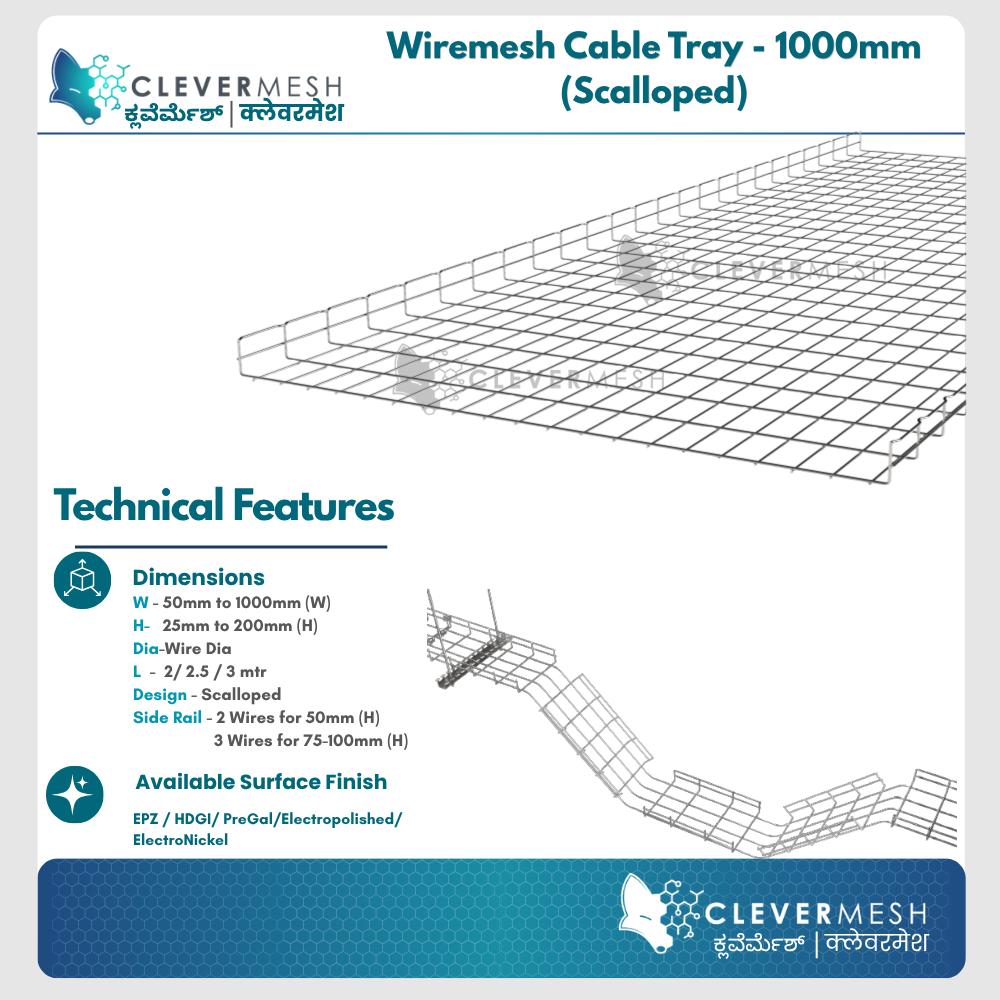 Clevermesh Stainless Steel Wire Mesh Cable Tray_2