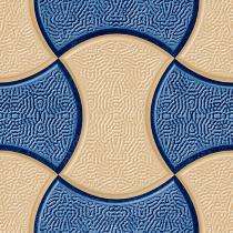 Vicon Punch 300 x 300 mm INTERLOCK AZUL Matt Ceramic Tile_0