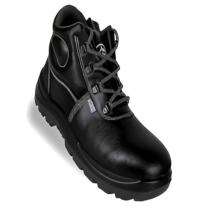 Allen Cooper Real Leather Alloy Steel Toe Safety Shoes Black_0