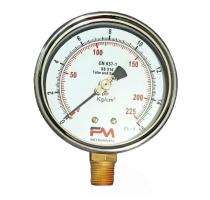 F M 0 - 225 psi Silicon Oil Pressure Gauge 4 in_0