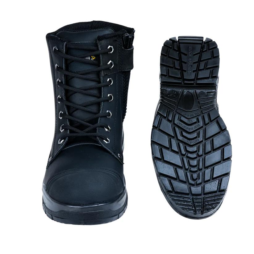 Mallcom Scar B Nubuck Leather Steel Toe Safety Shoes Black_3