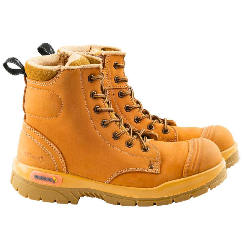 Mallcom Scar W Nubuck Leather Steel Toe Safety Shoes Brown_3