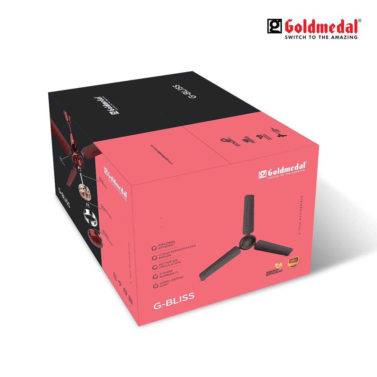 Goldmedal G-Bliss 1200 mm 3 Blades 52 W Ivory Ceiling Fans_3