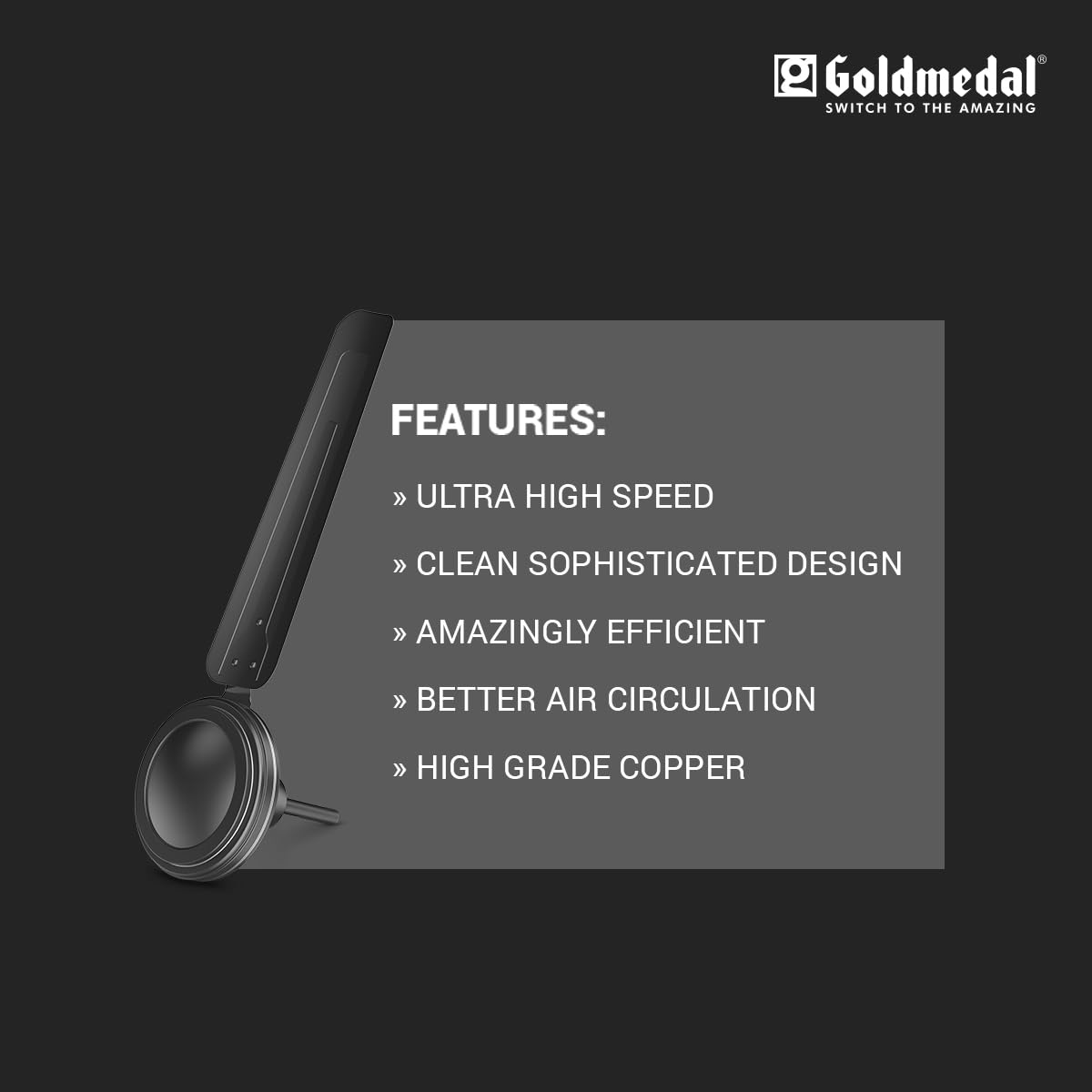 Goldmedal Gati 400 Neo 1200 mm 3 Blades 50 W Grey Ceiling Fans_3