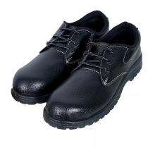 Suede Leather Steel Toe Safety Shoes Black_0