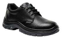 BOSCO RAKSHAK-01 Grain Leather Steel Toe Safety Shoes Black_0