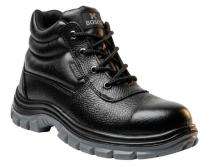 BOSCO WELLDONE-02 Grain Leather Steel Toe Safety Shoes Black_0