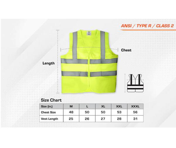 Mallcom Polyester Safety Jackets XS PROCLO 51 High Visibility Green_4