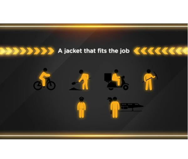 Mallcom Polyester Safety Jackets XS PROCLO 71 High Visibility Green_4