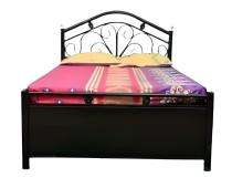 Metal Box Queen Bed 6 x 4 ft Black ME017_0