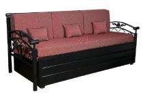 Madni Metal 3 Seater Brown Sofa Set_0