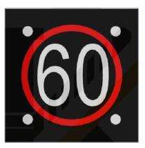 Speed Signages 192 x 192 mm Galvanized Iron_0