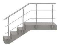 Jindal Stainless Steel Handrail Polished 1400 x 950 mm_0