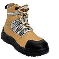 Allen Cooper Real Leather Alloy Steel Toe Safety Shoes Brown_0