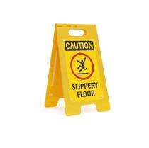 SVE Caution Slippery Floor Signages 200 x 300 mm Floor Stand Acrylic_0