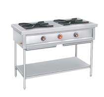 GK Commercial 2 Burners Commercial Gas Stove Stainless Steel 304 Silver_0