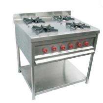 GK Commercial 4 Burners Commercial Gas Stove Stainless Steel 304 Silver_0
