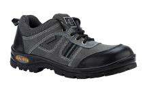 GALISTA MARVEL Full Grain Suede Leather Steel Toe Safety Shoes Black and Grey_0