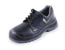 GALISTA STRADA Genuine Full Grain Leather Steel Toe Safety Shoes Black_0