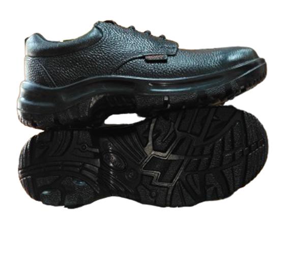 BOSCO CHETAK-01 Grain Leather + PU Coat Fabric Steel Toe Safety Shoes Black_1
