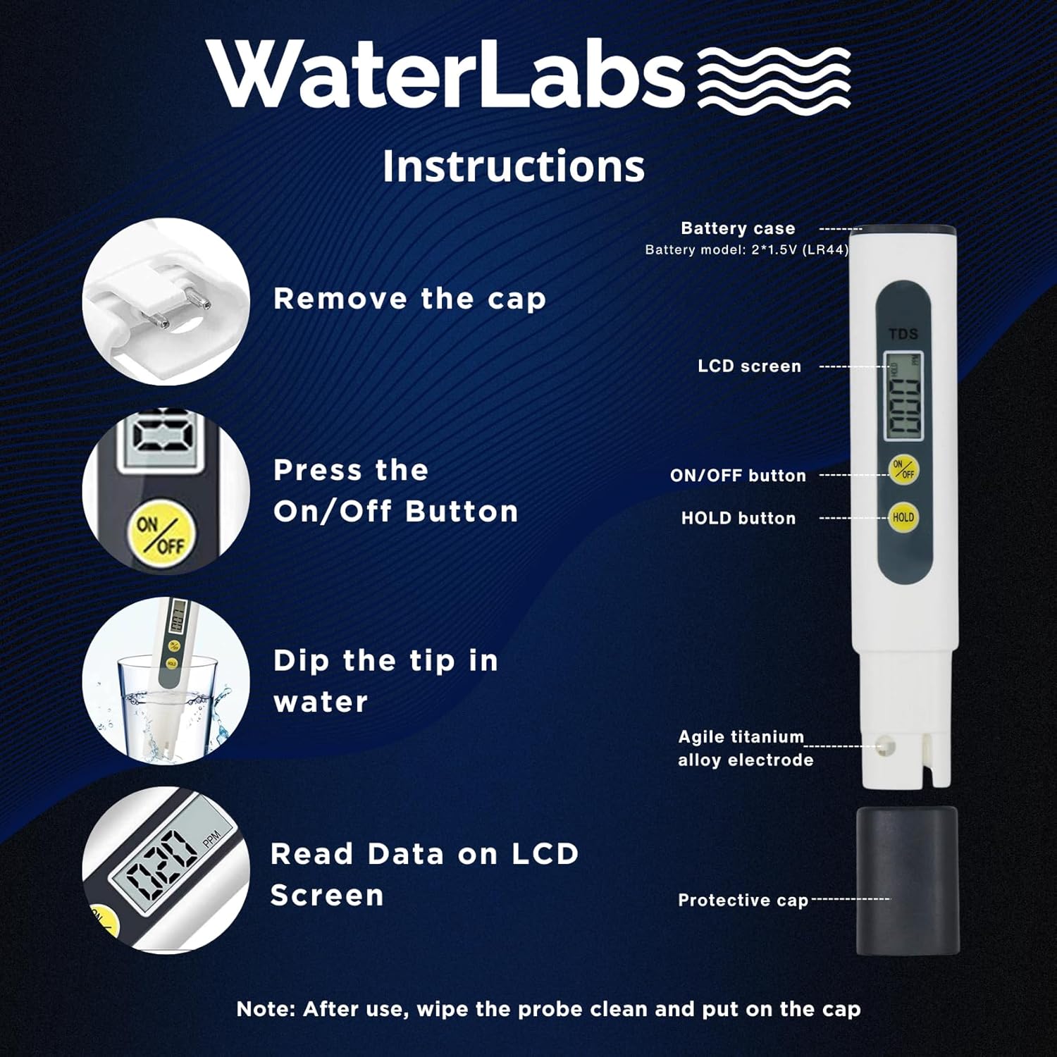 WaterLabs TDS-2 TDS Meter 0 - 999 ppm_2