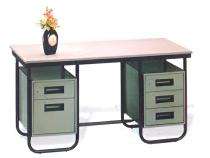 Computer Office Tables Pink and Grey Metal_0