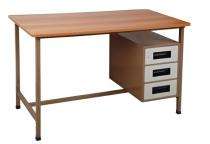 Computer Office Tables Light Brown and Grey Wooden_0