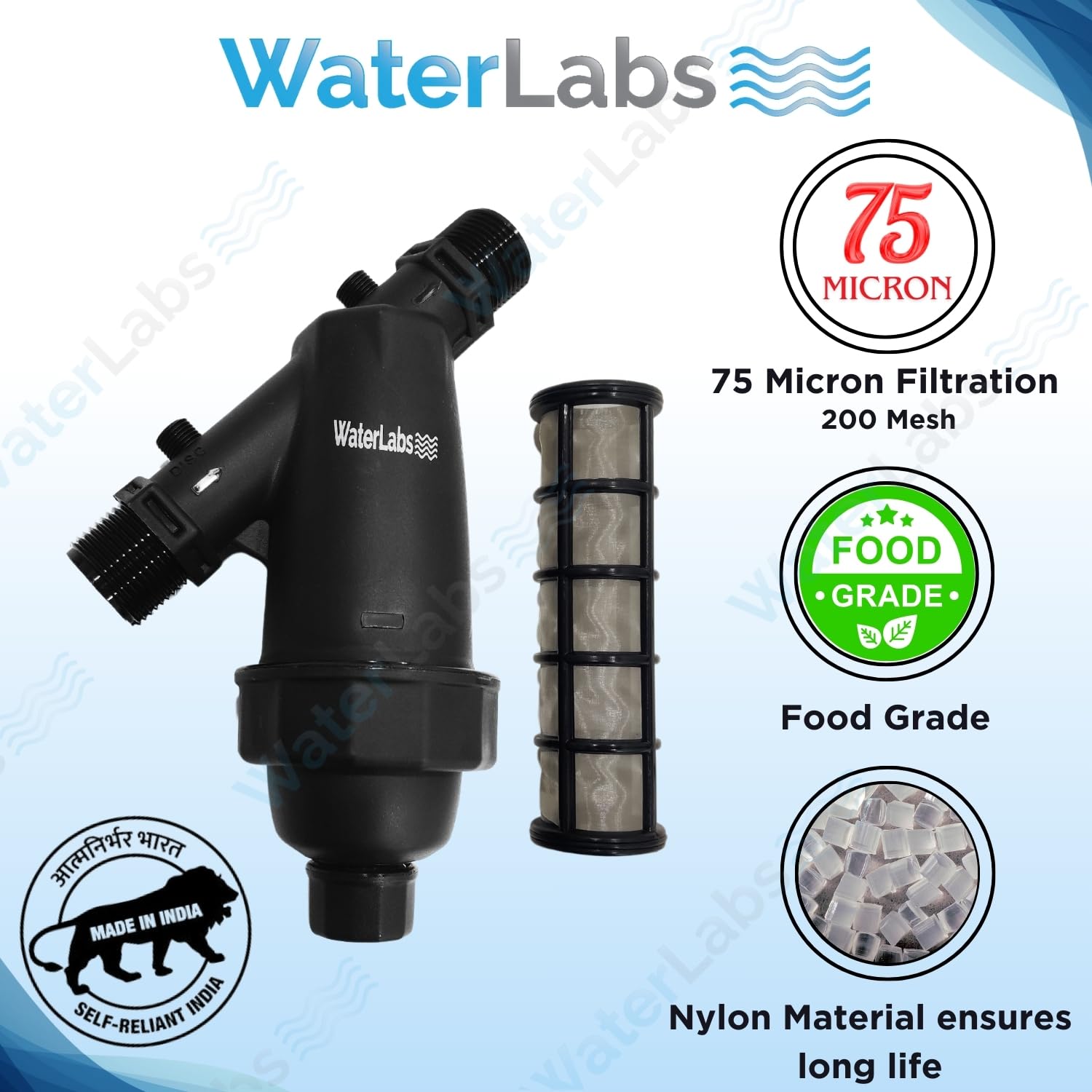 WaterLabs WL0725 75 micron Water Tank Filter 1 in_1