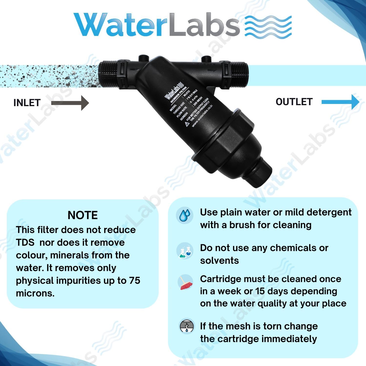 WaterLabs WL0725 75 micron Water Tank Filter 1 in_3