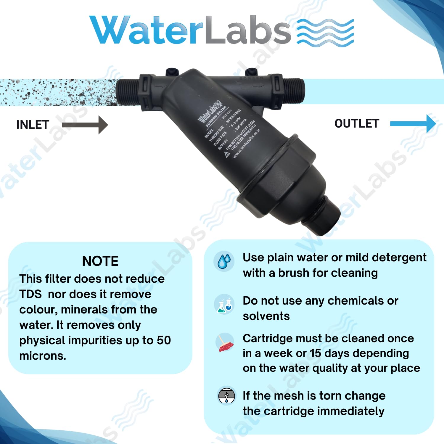 WaterLabs WL0820 50 micron Water Tank Filter 0.75 in_4