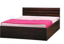 Wood Platform King Size Bed 185 x 200 cm Brown_0
