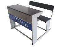 Mild Steel 2 Seater Student Bench Desk_0
