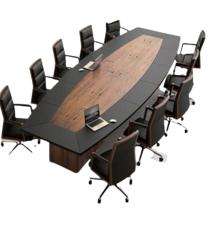 Conference Office Tables Black and Brown Wooden_0